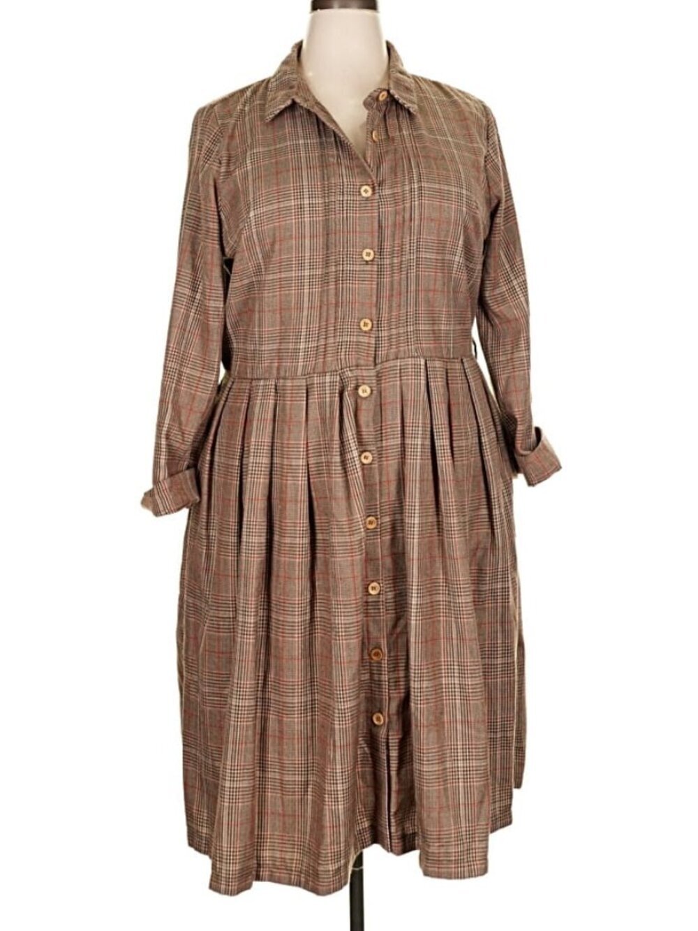 Lindy Bop Brown Shirt Dress